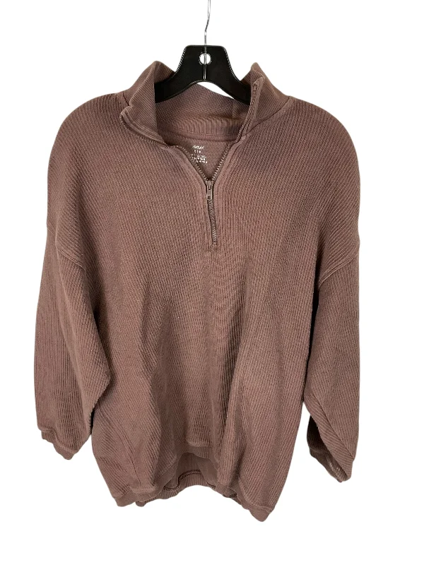 Sweatshirts in caramel -Sweatshirt Collar By Aerie In Brown, Size: S