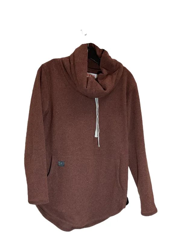 Sweatshirts in cranberry -Sweatshirt Collar By Clothes Mentor In Brown, Size: M