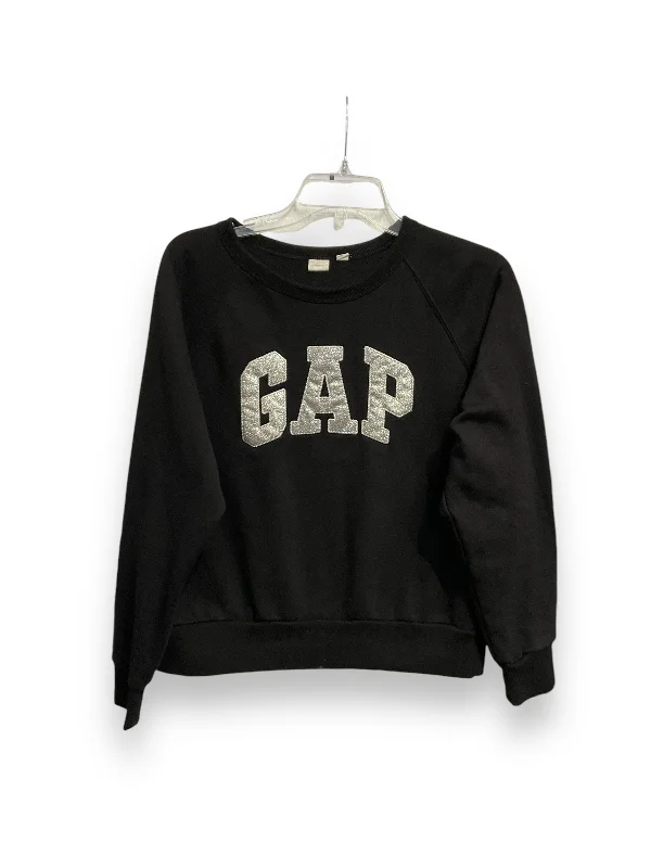 Sweatshirts for women in white -Sweatshirt Crewneck By Gap In Black, Size: S