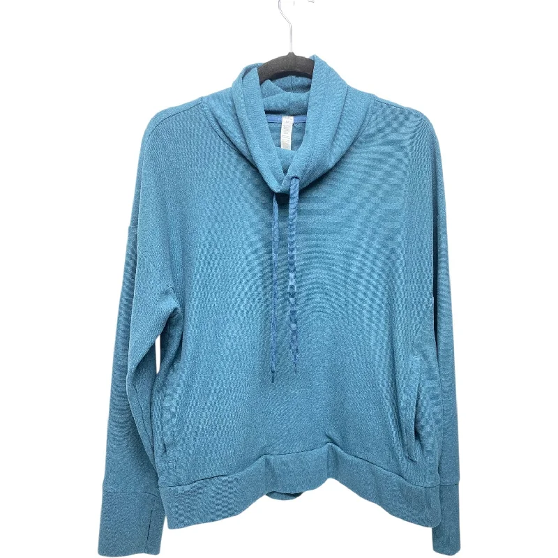 Sweatshirts for outdoor gatherings -Athletic Sweatshirt Collar By Rbx In Blue, Size: S