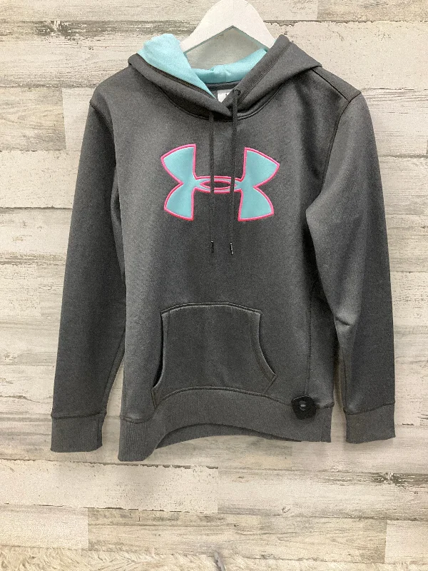 Sweatshirts for kids -Athletic Sweatshirt Hoodie By Under Armour In Grey, Size: M