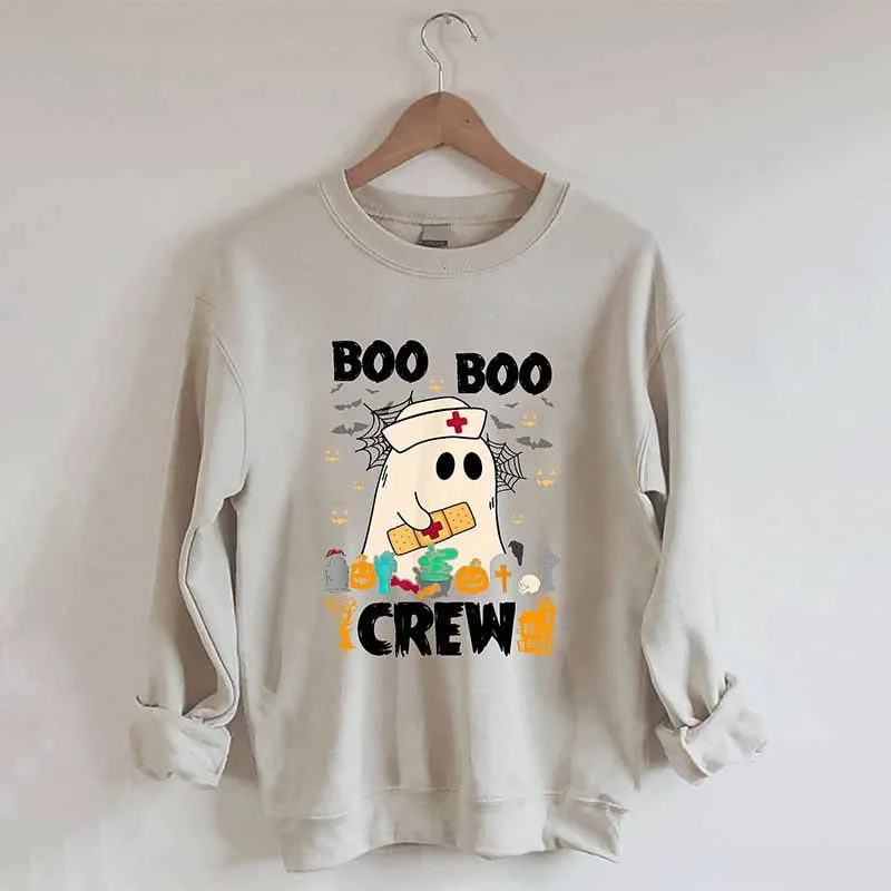 Sweatshirts for camping -Boo Crew Sweatshirt