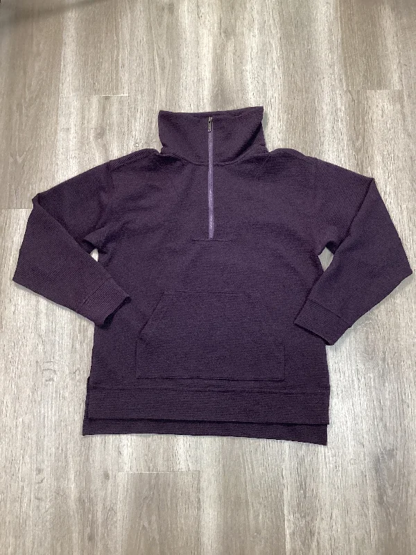 Sweatshirts for crisp days -Sweatshirt Collar By Zella In Purple, Size: S