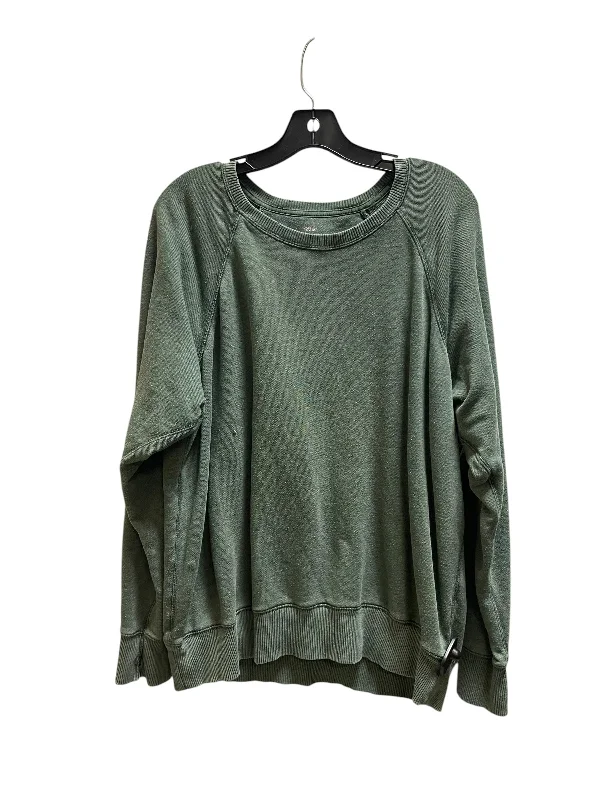 Sweatshirts for movie marathons -Sweatshirt Collar By Aerie In Green, Size: L