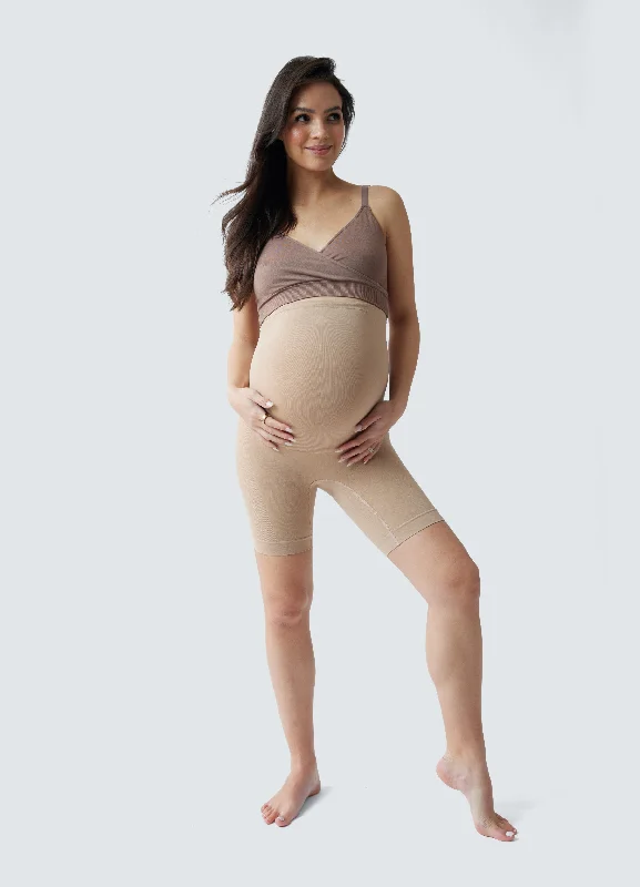 Blue side-pocket Shorts-The Maternity Shapewear Shortie