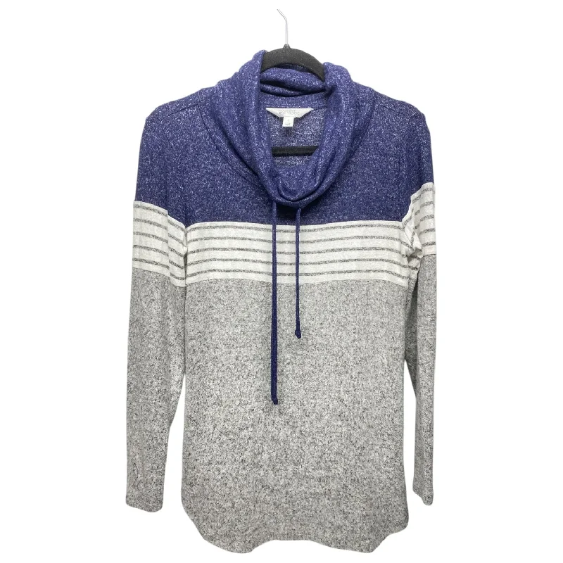 Sweatshirts with sequins -Sweatshirt Collar By Market & Spruce In Striped Pattern, Size: S