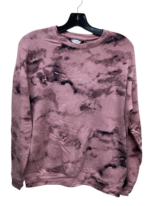 Sweatshirts with ribbed neckline -Sweatshirt Crewneck By Athleta In Tie Dye Print, Size: Xs