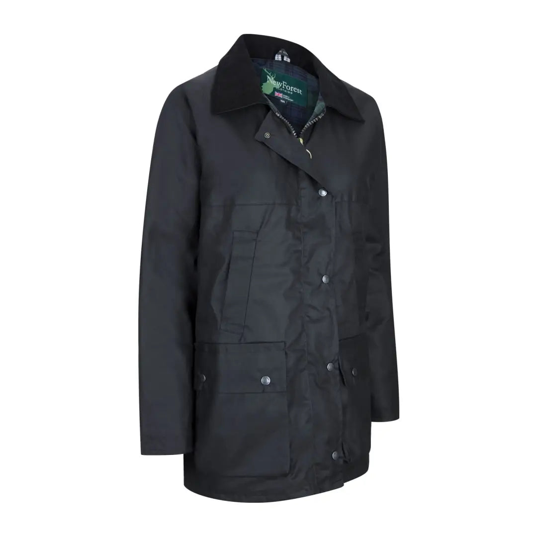 Jacket in charcoal -Ladies Traditional Wax Jacket