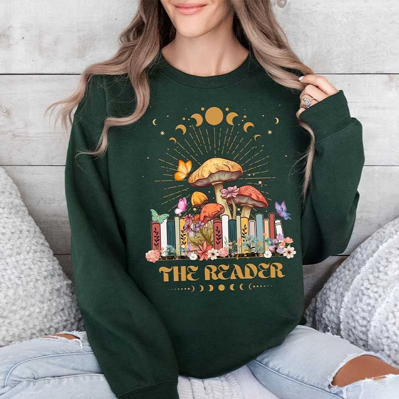 Sweatshirts for chilly weekends -Reading Magic Mushroom Sweatshirt