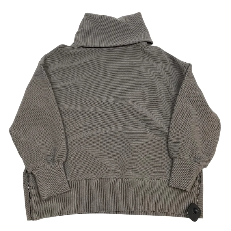 Sweatshirts with cable braid -Athletic Sweatshirt Collar By Varley In Grey, Size: Xs