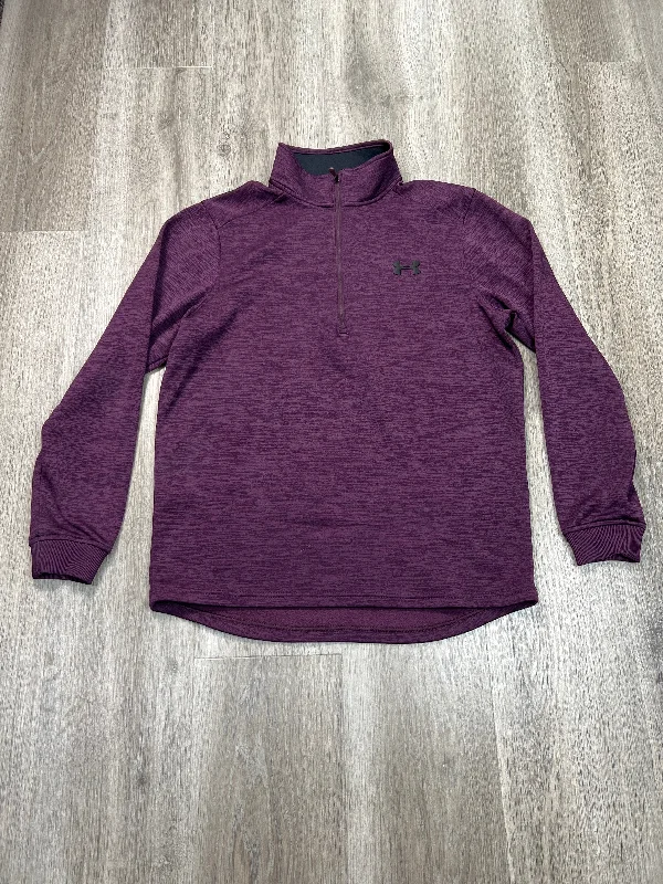 Sweatshirts for lounging -Athletic Sweatshirt Collar By Under Armour In Purple & Red, Size: Sp