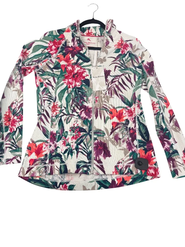 Sweatshirts with ribbed panels -Sweatshirt Collar By Tommy Bahama In Floral Print, Size: S