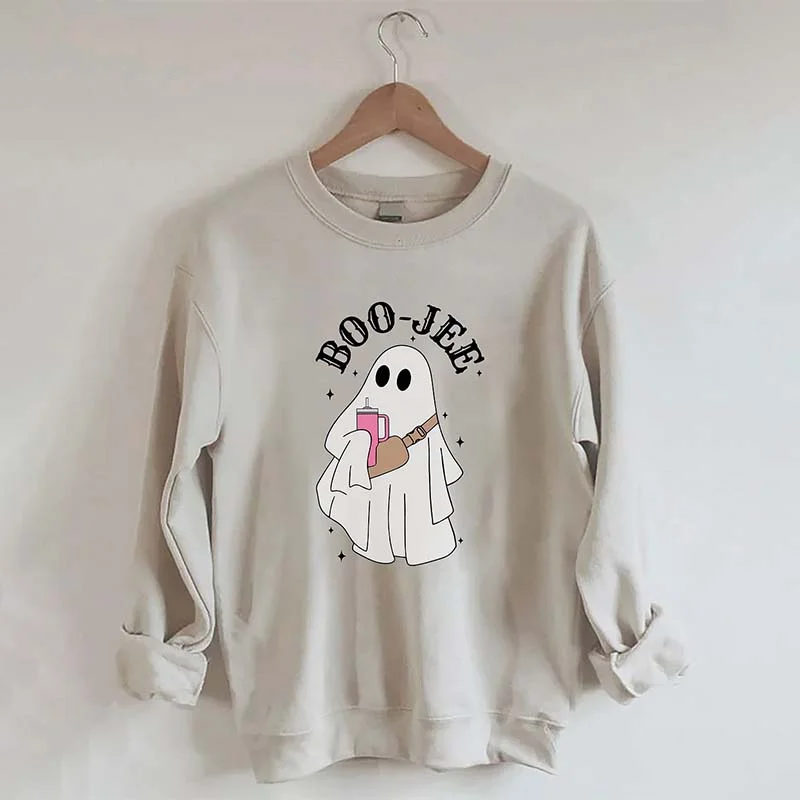 Sweatshirts with seed stitch -Boo Jee Ghost Sweatshirt