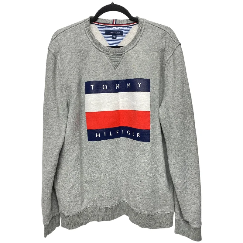 Sweatshirts in bold colors -Sweatshirt Crewneck By Tommy Hilfiger In Grey, Size: Xl