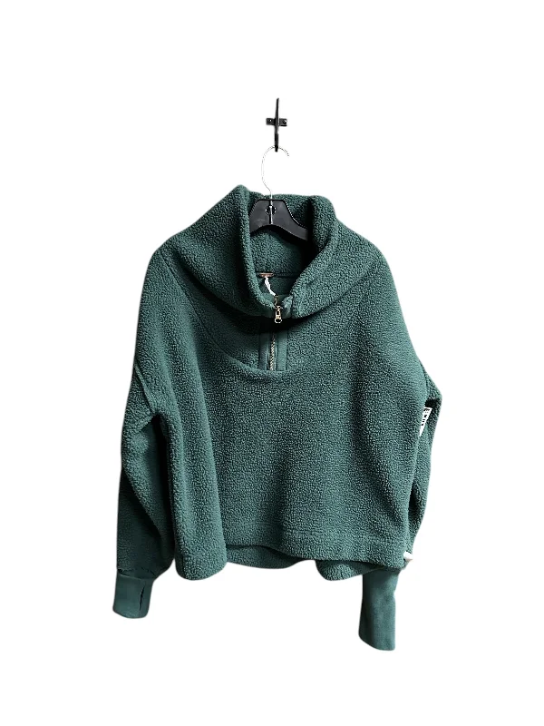 Sweatshirts with brushed finish -Sweatshirt Collar By Free People In Green, Size: L