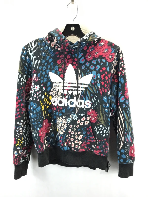 Sweatshirts in rose gold -Sweatshirt Hoodie By Adidas In Floral Print, Size: S