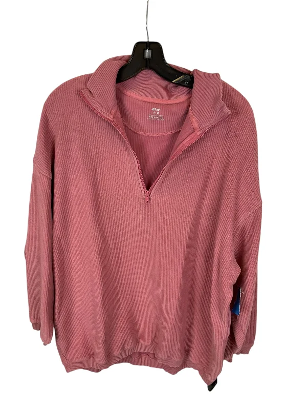 Sweatshirts for foggy mornings -Sweatshirt Collar By Aerie In Pink, Size: M