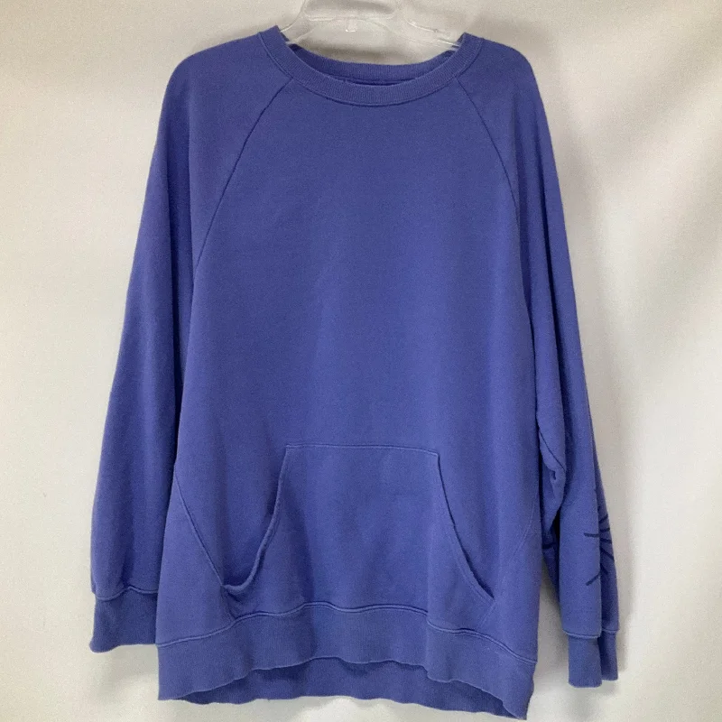 Sweatshirts with ribbed front -Sweatshirt Crewneck By Aerie In Purple, Size: M