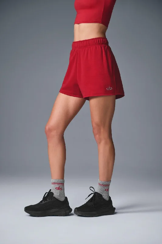 Black workout Shorts-Accolade Short - Bold Red