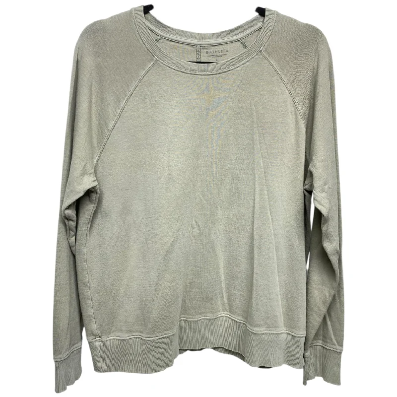 Sweatshirts with applique -Sweatshirt Crewneck By Athleta In Green, Size: L