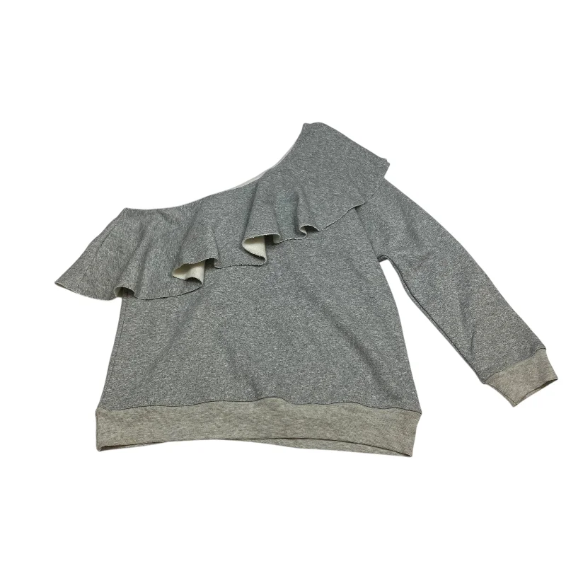 Sweatshirts with swirl pattern -Sweatshirt Crewneck By Vestique In Grey, Size: M