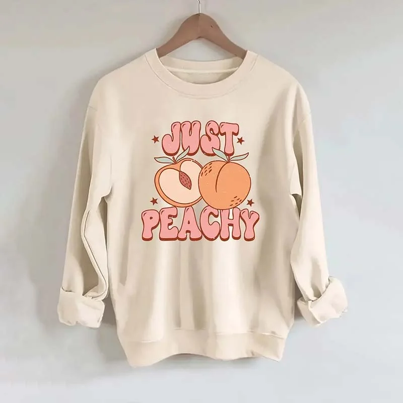 Sweatshirts for transitional weather -Just Peachy Print Women's Sweatshirt