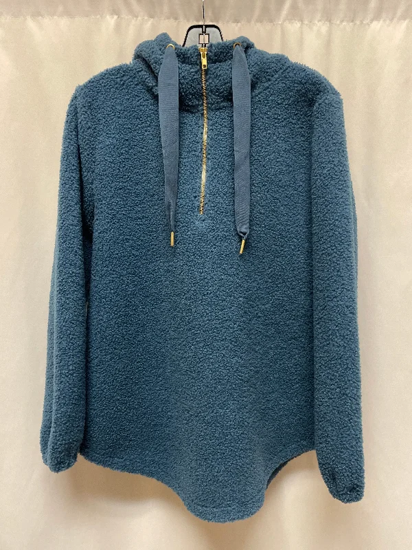 Sweatshirts in cozy design -Sweatshirt Hoodie By Loft In Blue, Size: S