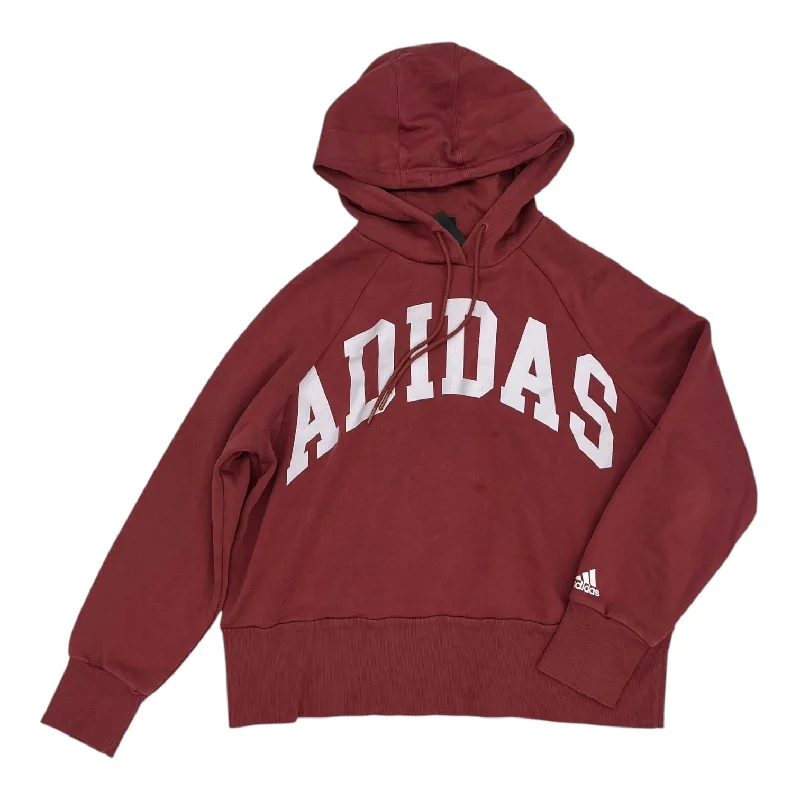 Sweatshirts in durable material -Sweatshirt Hoodie By Adidas In Red, Size:M