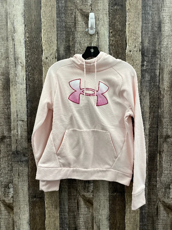 Sweatshirts in clay -Athletic Sweatshirt Hoodie By Under Armour In Pink, Size: S