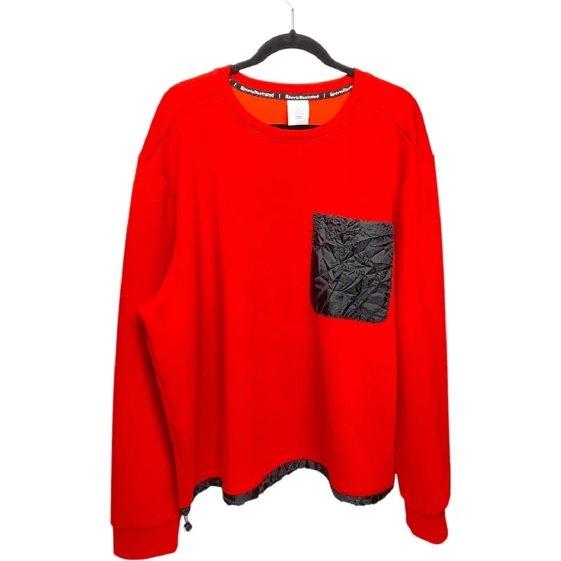 Sweatshirts for game nights -Athletic Sweatshirt Hoodie By Clothes Mentor In Black & Red, Size: Xl