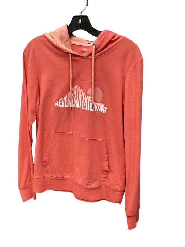 Sweatshirts with hood -Athletic Sweatshirt Hoodie By The North Face In Orange, Size: L