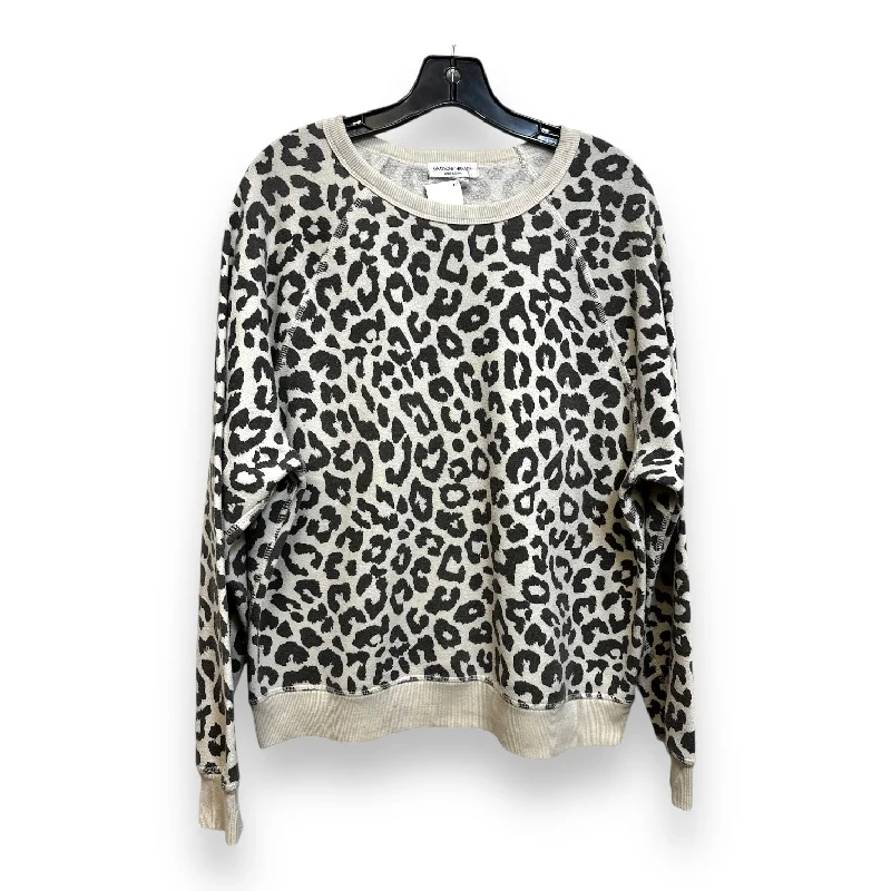 Sweatshirts for women in beige -Sweatshirt Crewneck By Grayson Threads In Animal Print, Size: M