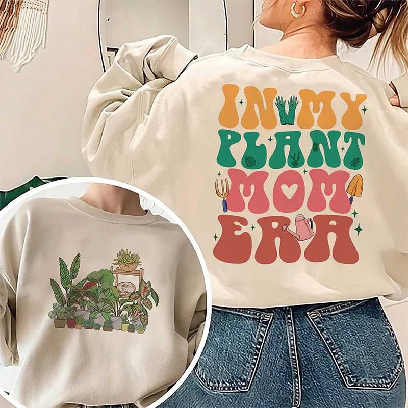 Sweatshirts for family outings -In My Plant Mom Era Sweatshirt