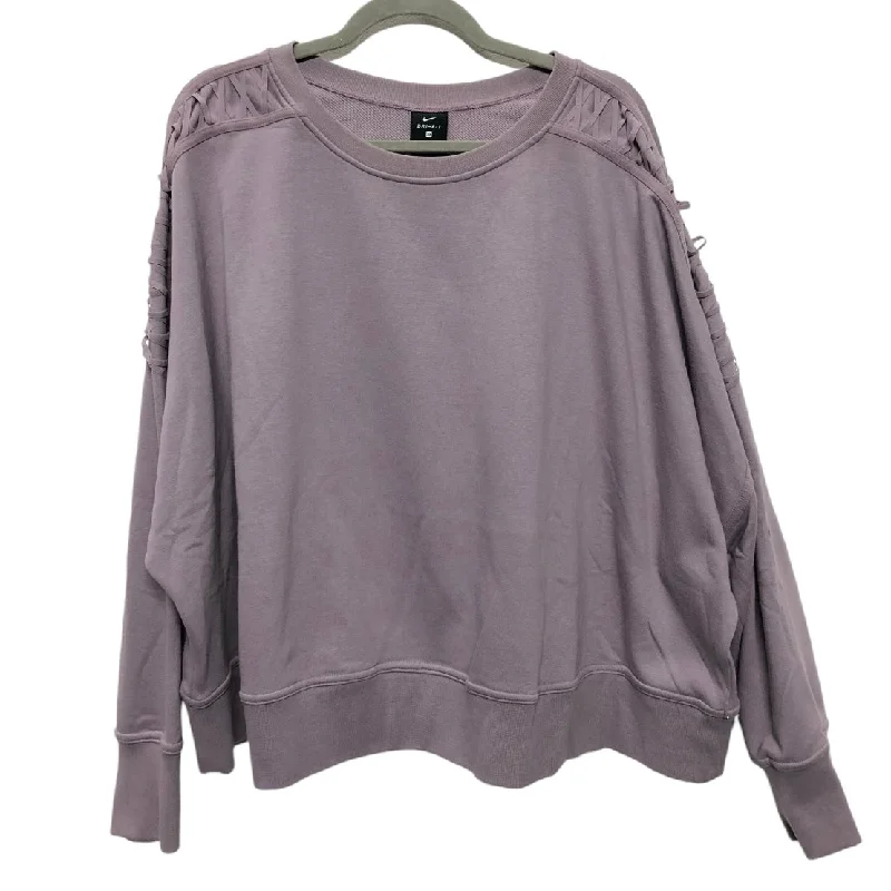 Sweatshirts for shopping trips -Sweatshirt Crewneck By Nike Apparel In Purple, Size: 3x