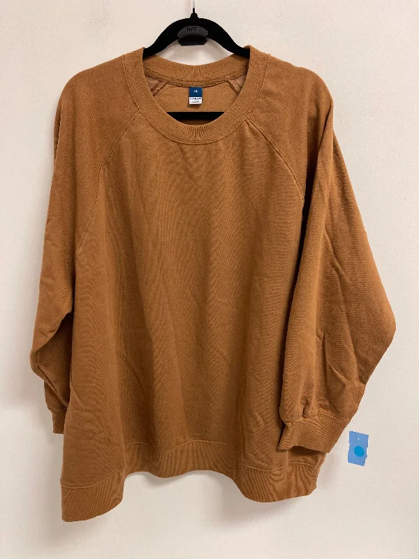 Sweatshirts in lightweight fabric -Sweatshirt Crewneck By Old Navy In Brown, Size: Xl