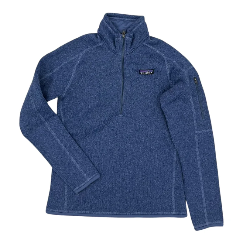 Sweatshirts with crew neck -Athletic Sweatshirt Collar By Patagonia In Blue, Size:S