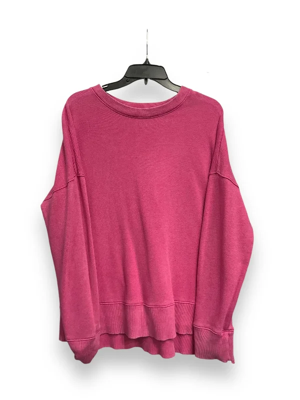 Sweatshirts in burnt orange -Sweatshirt Crewneck By Time And Tru In Pink, Size: L