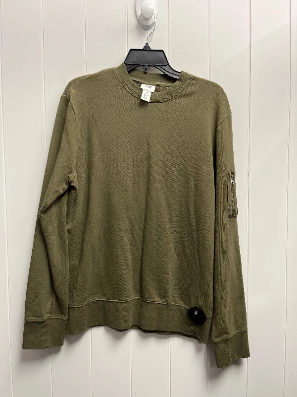 Sweatshirts for late summer -Sweatshirt Crewneck By H&m In Green, Size: S