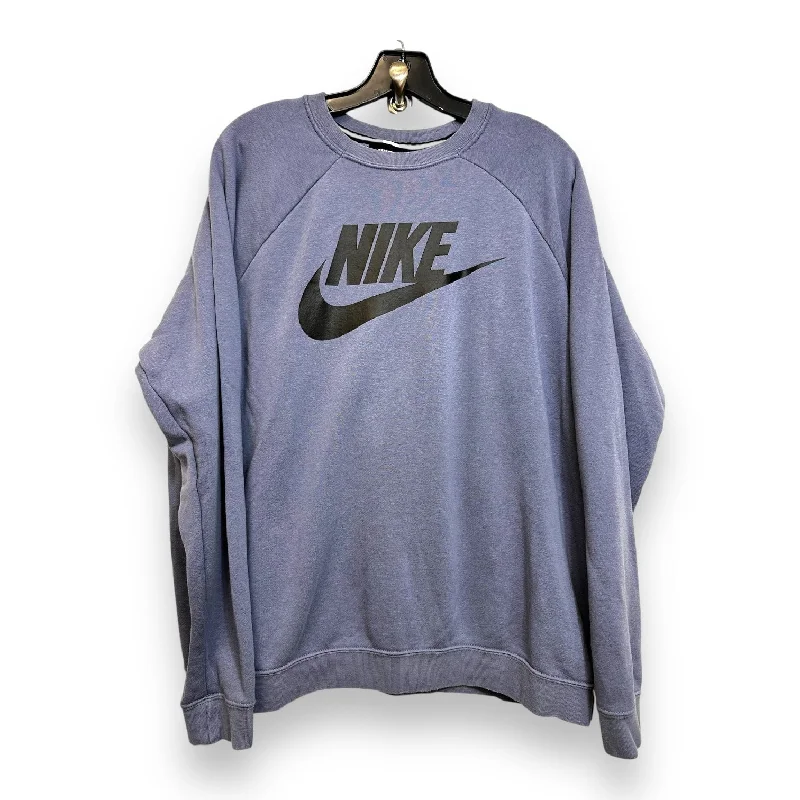 Sweatshirts in muted tones -Sweatshirt Crewneck By Nike Apparel In Blue, Size: Xl