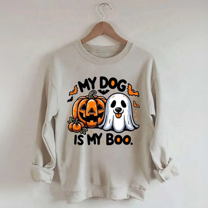 Sweatshirts in camel -My Dog Is My Boo Spooky Season Sweatshirt