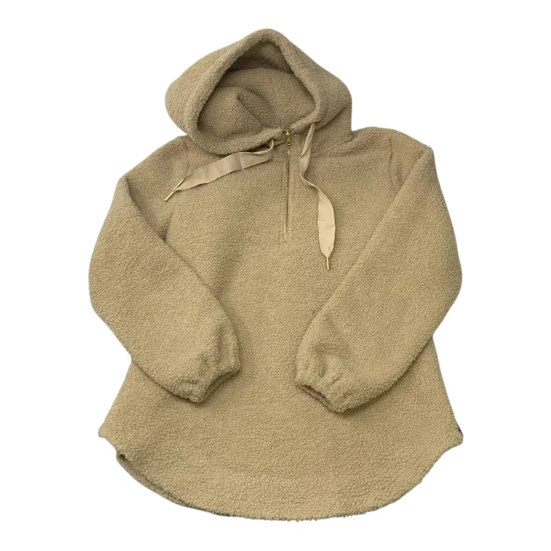 Sweatshirts for movie marathons -Sweatshirt Hoodie By Loft In Tan, Size: Xs