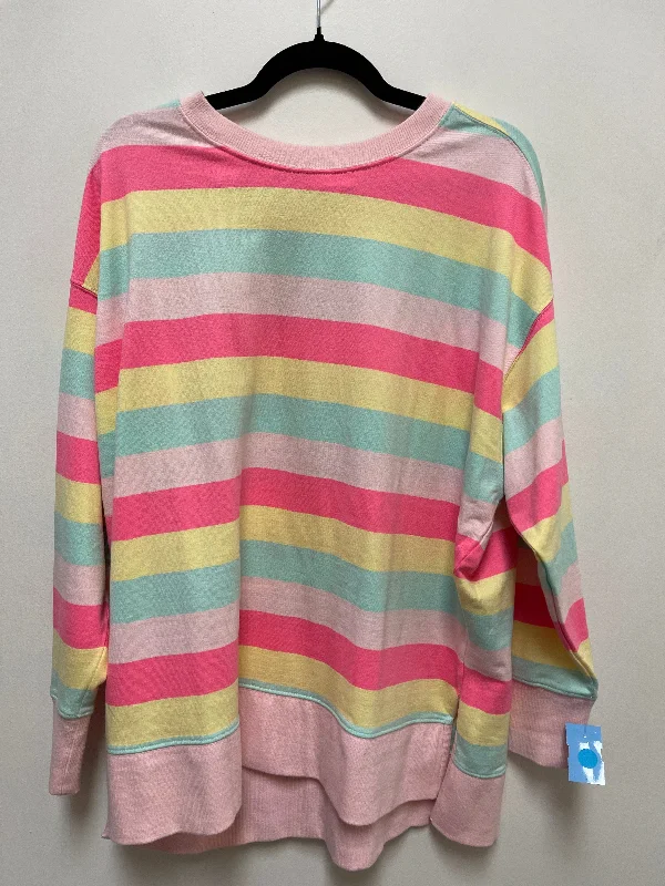 Sweatshirts in chic design -Sweatshirt Crewneck By Crown And Ivy In Striped Pattern, Size: M