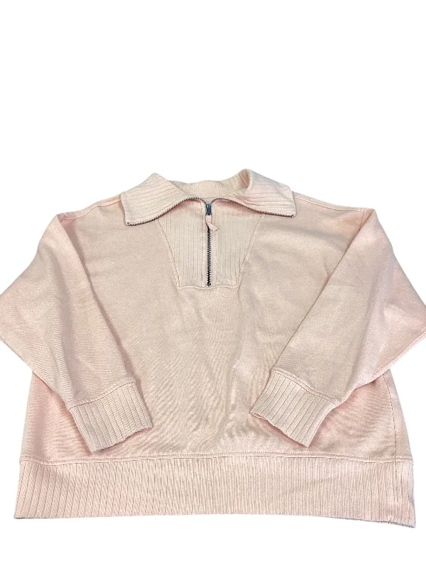 Sweatshirts in soft design -Sweatshirt Collar By Maurices In Peach, Size: L