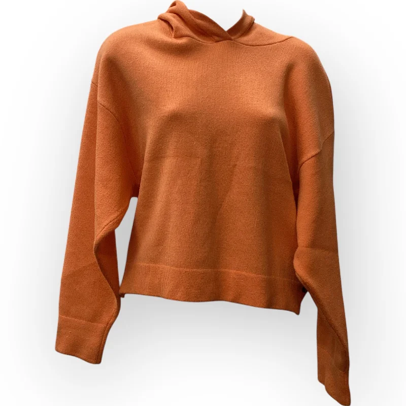 Sweatshirts in fashionable look -Sweatshirt Hoodie By Maeve In Orange, Size: S