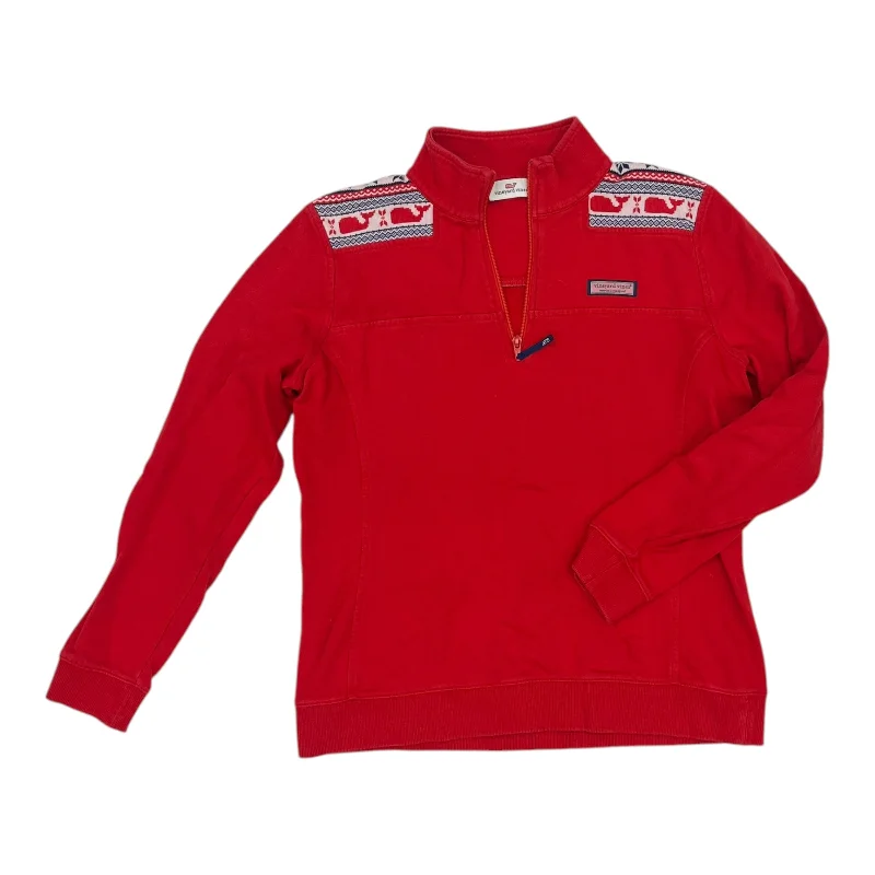 Sweatshirts for chilly evenings -Sweatshirt Collar By Vineyard Vines In Red, Size:M