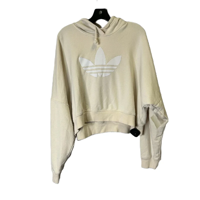 Sweatshirts for casual Fridays -Athletic Sweatshirt Hoodie By Adidas In Cream, Size: Xl