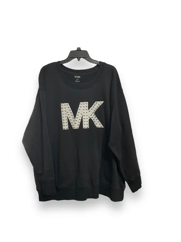 Sweatshirts for game nights -Sweatshirt Crewneck By Michael By Michael Kors In Black, Size: 3x