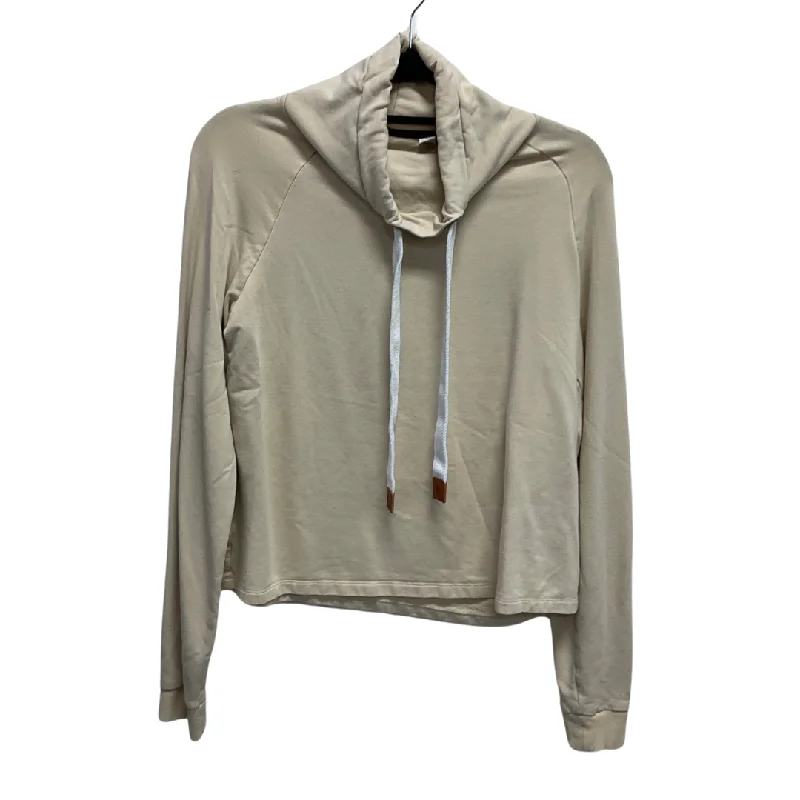 Sweatshirts with ribbed edges -Sweatshirt Collar By Clothes Mentor In Tan, Size: M