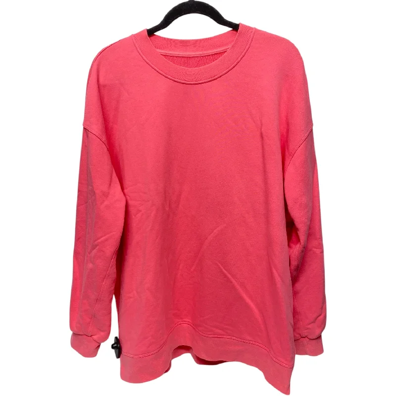 Sweatshirts with eyelet details -Athletic Sweatshirt Crewneck By Lululemon In Pink, Size: M