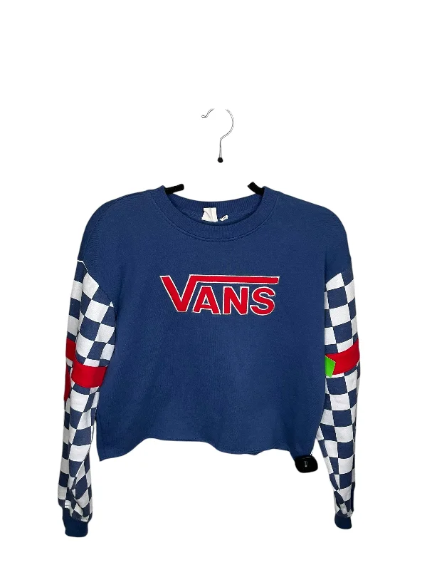 Sweatshirts for art classes -Sweatshirt Crewneck By Vans In Blue, Size: S